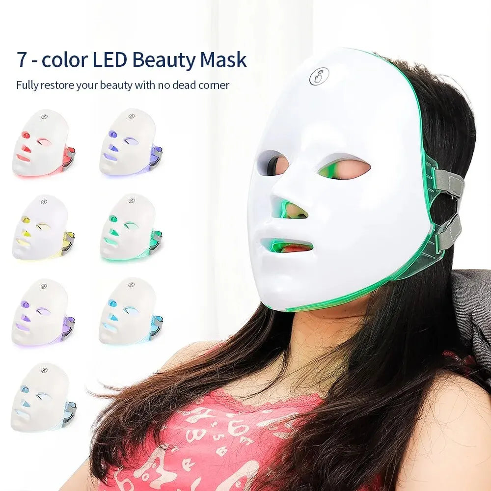 Bunte LED-Schönheitsmaske für das Gesicht